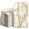 Geyoga 100 Pcs Marble Guest Napkins 2 Ply Guest Bathroom Paper Napkins Disposable Hand Guest Towels for Thanksgiving Harvest Parties Dinners Decorative