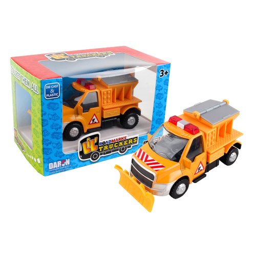 Daron Lil Truckers City Snow PLOW/Spreader Truck Yellow