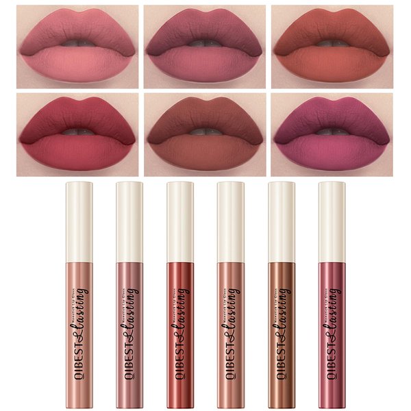 MAEPEOR Matte Liquid Lipstick Set 6PCS Smooth Creamy Velvet Lipstick Long-Lasting Waterproof Smudgeproof Lip Gloss for Women and Girls (Matte, 6PCS-01)