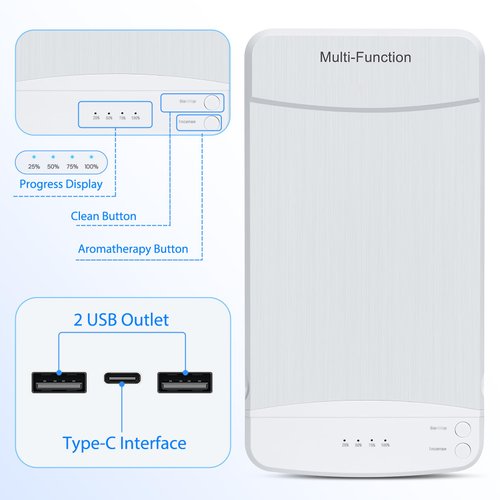 UV Nail Tool Cleaner Box - Nails Tips Art Portable USB Nail Machine, Plastic Cleaner Tool for Nail, Salon, Tweezers, Jewelry, Phone, Nail Tech Supplies, Nail Tech Must Haves