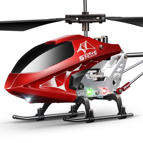 S107H-E RC Helicopter with Altitude Hold, 3.5 Channel, Gyro Stabilizer - For Kids and Beginners