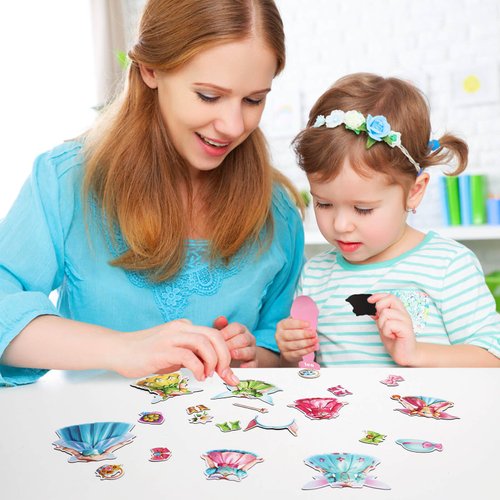 Magnetic Dress Up Dolls,Paper Dolls for Girls Ages 4-10,DIY Princess Magnetic Dress-Up Doll Pretend Play Set for Birthday (Lea)