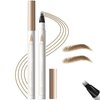 Magic Eyebrow Pencil, Microblading Eyebrow Pen, Waterproof Liquid Pencil with 4 Tip Brow Pen Creates Hair Like Natural Brows, Last All Day (Light Brown)