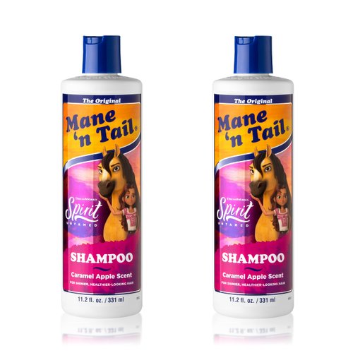Mane 'n Tail Spirit Untamed Shampoo 11.02 Oz Caramel Apple Scent Easy Rinse Shampoo + Body Wash Gentle, Mild For Everyday Use. (2 Count)