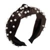 1Pc Navy Blue Vintage Twisted Faux Pearl Beading Women Hair Hoop Wide Velvet Headband Headwear Nail Pearl Velvet Knotted,Fashion Headbands,Women's Fashion Headbands Beauty and Personal Care,Hair Care