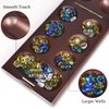 VAMSLOVE Wooden Mancala Board Game with Magnetic Lock / 48+8 Extra Multi Color Glass Stones, Folding Mancala Set for 2 Player, 6 Age and Up (Instructions Included)