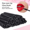 150 Pieces Disposable Lip Gloss Brushes Lipstick Wands Flat Brush Multi-functional Makeup Brush Applicator Tool for Makeup Cosmetic