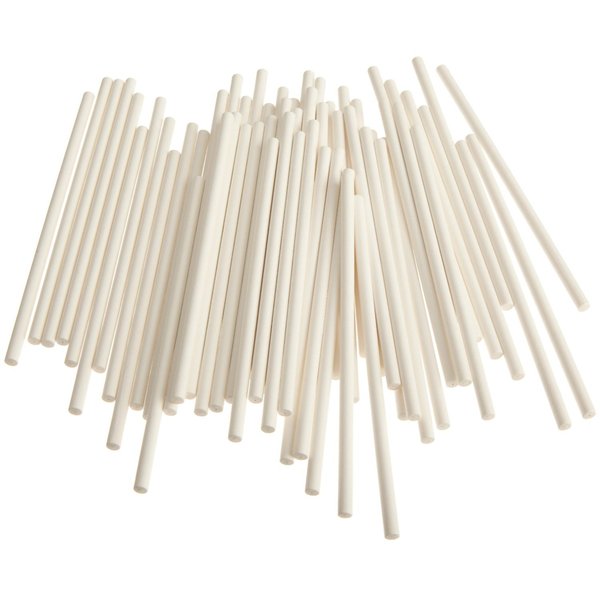 Sucker Lollipop Sticks 8" x 5/32" 100 ct. Candy & Chocolate Cake Pop Making