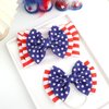 YanJie 4th of July Hairband - Baby Girl Headbands with Multicolor Printed Nylon Elastic Hair Bow Headband for Baby Girls Infant (2 Count, Pack of 1)