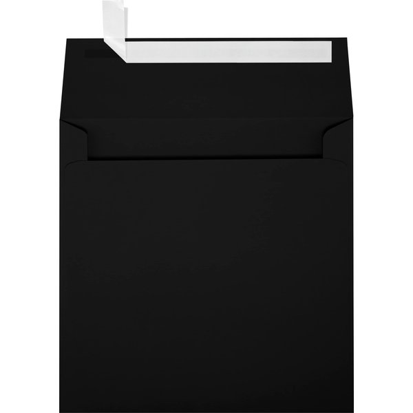 LUXPaper Square Invitation Envelopes | Peel & Press | 6 1/2" x 6 1/2" | Midnight Black | 80lb. Text | 50 Qty