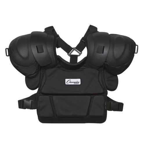 Champion Sports Low Rebound Foam Professional Model Chest Protector - 12" - Black