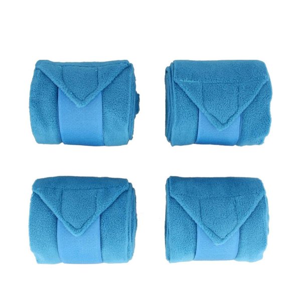 Teal Blue Horse Fleece Bandages/Polo Wraps/Stable Wraps Equestrian Leg Wraps Set of 4 TACK Equestrian Boots Protection