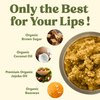 Organic Brown Sugar Lip Scrub Stocking Stuffers – 0.7oz – USDA Organic Lip Exfoliator Scrub for Dry Lips - Fair Trade, Brown Sugar, Jojoba Oil, Beeswax, Coconut Oil - Lip Scrubber Exfoliator