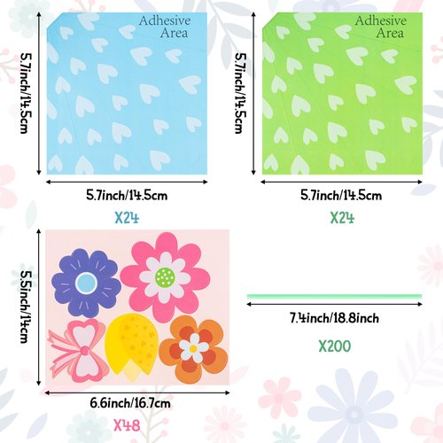 BeYumi Flower Bouquet Craft Kit - 48Pcs Mother's Day Flower Bouquet Craft in Two Colors for Kids Make Your Own Flower Bouquet Teacher Appreciation Week DIY Gift School Classroom Home Fun Activities