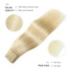 YILITE Human Hair Extensions Wire Hair,20 Inch 110g #60 Platinum Blonde Wire Hair Extensions Human Hair,Remy Human Hair Extensions with Invisible Fishing Line (20inch #60 110g)