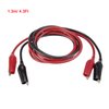 uxcell Double Ended Test Lead Alligator Clip Wire Jumper Cable 1.3meter Long 2pcs