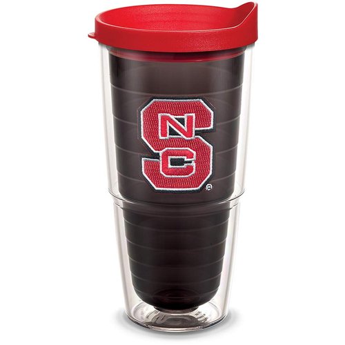 Tervis Made in USA Double Walled North Carolina State Wolfpack Insulated Tumbler Cup Keeps Drinks Cold & Hot, 24oz, Primary Logo - Quartz