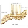 PRETTYLIFE Bridal Crystal Hair Comb Small Wedding Alloy Rhinestone Party Prom Hair Piece Accessories Elegant for Women Girls (Red + Gold)