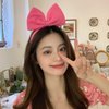 RFTWXHPN Big Pink Bow Headband for Women Girls Bowknot Hairbands for Women Christmas Hair Bows Headbands Gifts for Girls Bowknot Head Bands Halloween Cosplay Costume Accessories