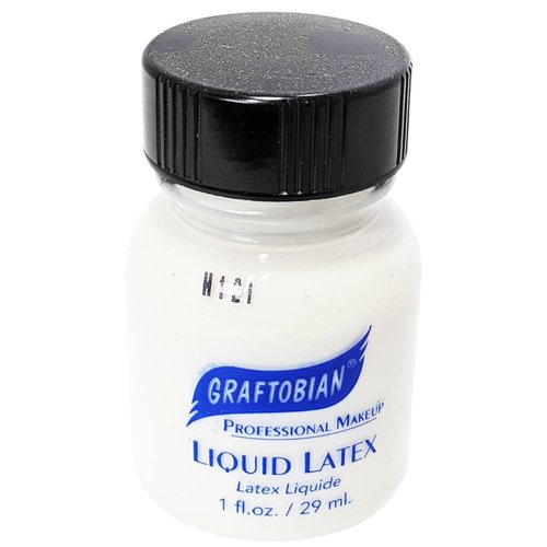 Graftobian Liquid Latex SFX Makeup - Professional Skin Safe Adhesive for Special Effects and Body FX, For Theatrical Stage, Cosplay, and Halloween Makeup, 1 ounce