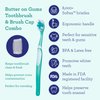 GuruNanda Travel-Friendly Oral Care Kit- 1 Butter on Gums Toothbrush, 1 Tongue Scraper, 4 Dual-Action Floss Picks, 1 Coconut & Mint Oil Pulling Sachet