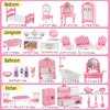 35 Pcs Dollhouse Furniture Accessories Set Mini House Furniture Small Dollhouse Miniature Furniture Play House Accessories 1:12 Tiny Kitchen Bedroom LivingRoom Bathroom Boy Girl Toddler3Y+ (A Set)