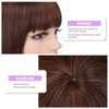 HSPJHTM Brown Bob Wigs,Short Bob Hair Wigs 10" Straight with Thick Bangs Synthetic Colorful Cosplay Daily Party Wig for Women Natural (Free Wig Cap)