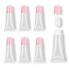 AMORIX 6 Packs Lip Gloss Tubes 5ml Pink Cap Lip Gloss Containers Empty Lip Balm Tubes Cosmetic Squeeze Lipgloss Tubes for DIY Lip Gloss Base