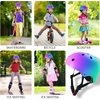 JeeFree Adjustable Gradient Color Skateboard Helmet for 3-5-8-14+Ages【Toddler Kids Youth Adult】 Girls Boys Woman.Bike Helmet for Multi-Sports Cycling Bicycle Scooter Inline Roller Skate Rollerblading