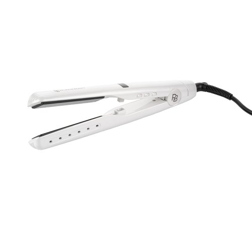 RELAXUS Pearl Twirl Styler 2-in-1 Hair Straightener and Curler with Ceramic Plates, Digital Display, Dual Voltage - Cream