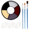 6 Colors Face Body Paint + 6pcs Sponge + 3pcs Brush, 【Full Coverage】【Skin Friendly】【Long Lasting】, Professional Paint Makeup Product For Halloween/Masquerade/Cosplay/Movie Makeup