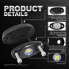 LY8 12 Pods White LED Rock Lights Neon Underglow Light for Car Truck ATV SUV Under Body Glow Light Trail Fender Lighting