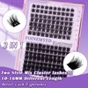 2 Style Lash Clusters Spiky Manga Lashes Cluster and Fluffy Volume Lashes D Curl Wispy Long Thick Eyelash Extensions 10-16mm False Eyelashes by FOINEMYED