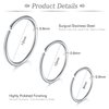 JFORYOU 20G Nose Rings Hoops Studs Surgical Steel Nose Ring Screw L Shaped Nose Studs Cartilage Earrings Septum Tragus Piercing Jewelry for Women Men, 18Pcs Silver