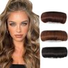 Bump It Up Volume Hair Base Volume Bump Inserts Fluffy Hair Pad Hair Bun Invisible False Hair Clip Volume Hair Styling Insert Tool for DIY Hairstyles(4.7inch-Black)
