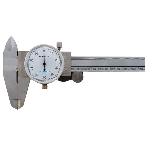 Utility Dial Caliper - 6 Inch with 0.001" Precision, Stainless Steel, Shockproof by Science Purchase