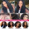 JIETAI 13X4 HD Lace Front Wigs Human Hair Pre Plucked with Baby 180% Density Brazilian Curly Wave for Black Women 9A Glueless frontal Natural Color (26 Inch)