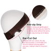 Wig Grip Band Women Adjustable: Wig Gripper with Ear-Cutouts Natural Lace Edge - Adjustable Non-Slip Off Band with Velcro Comfortable Breathable No-Headache (Brown)