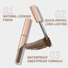 Erinde Waterproof Tinted Brow Gel, Long-lasting Eyebrow Shaping Makeup Gel, Liquid Thickening Brow Mascara, Smudge-Resistant, Flake-Resistant, Volumizing Enhance Brow Mascara, 02 Dark Brown
