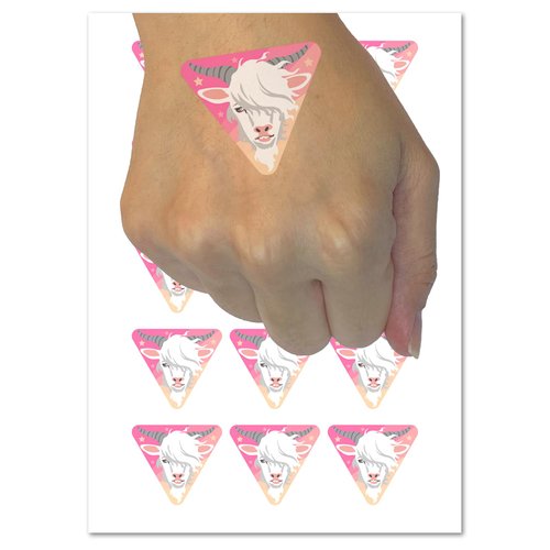 Handsome Goat Emo Goth Temporary Tattoo Water Resistant Fake Body Art Set Collection - 15 2" Tattoos (1 Sheet)