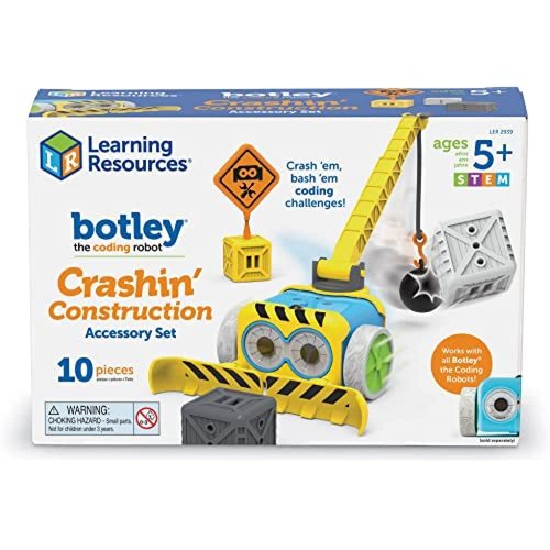 Learning Resources Botley Crashin' Construction Challenge, Accessory Set, Kids Coding, Construction Set, STEM Toy, Ages 5+ (Botley Not Included)