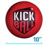 Franklin Sports Rubber Kickball - Kids Playground Ball for Dodgeball + Kickball - 10" Bouncy Ball for Outdoor Games - Red
