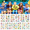 30 Sheets Temporary Tattoos Kit for Kids, Fake Cute Tattoo Stickers Waterproof, Birthday Party Favor (Vehicle & Animals & Dinosaurs)