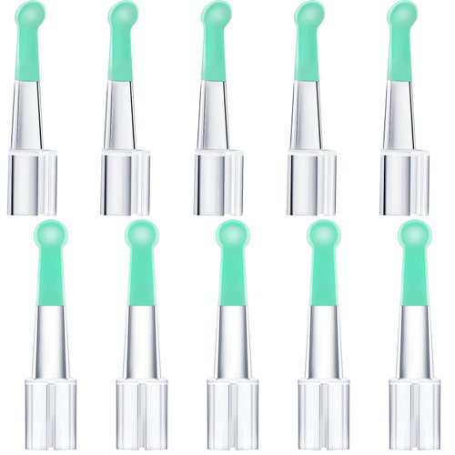Ear Spoon Tips Ear Cleaner Replacement Set for 3.5 mm Otoscope Plastic Ear Cleaner Tips Reusable Ear Cleaner Spoon Tip for Teens Adults Family Ear Health Care (Transparent)