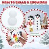 12 Pack Christmas Craft - DIY Snowman Making Set for Kids, Creative Air Dry Modeling Clay, Build a Snowman Kit for Christmas Decorations Gifts Xmas Activities Holiday Favor Supplies