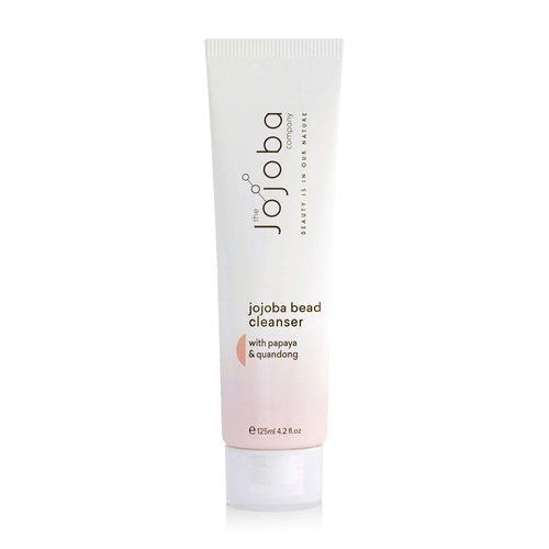 The Jojoba Company Bead Cleanser With Papaya & Quandong - Exfoliating & Hydrating Cream Face Wash - Gentle for Sensitive Skin - Pore Cleansing - For All Skin Types - 125ml
