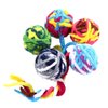 Leadigol 6 PCS Cat Ball Toys,Furry Rattle Ball for Kitty and Kitten Training Indoor Play,Cat Toy Colorful Pet Supplies Chasing Puppy with Small Bell Interactive Ball