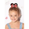 Mouse Ear Hair Scrunchies for Women, Sequins Hair Bow Scrunchies for Girls Velvet Mouse Ears Hair Ties for Ponytail Party Favors Cosplay Costume Cute Hair Accessories, Red Black