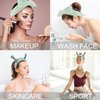 SuPoo Snail Spa Headbands for Washing Face Puffy Face Wash Headband and Wristband Funny Skincare Wrist Bands Makeup Headband Preppy Teen Girl Trendy Stuff Hair Accessories