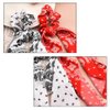 White Bandana Knotted Bow Hair Scarf Scrunchies for Girls Ribbon Bow Hair Ties Paisley Bow Scrunchies with Long Ribbons Red Bowknot Hair Ropes Elastic Bands Ponytail Holders Accessories for Women 2PCS